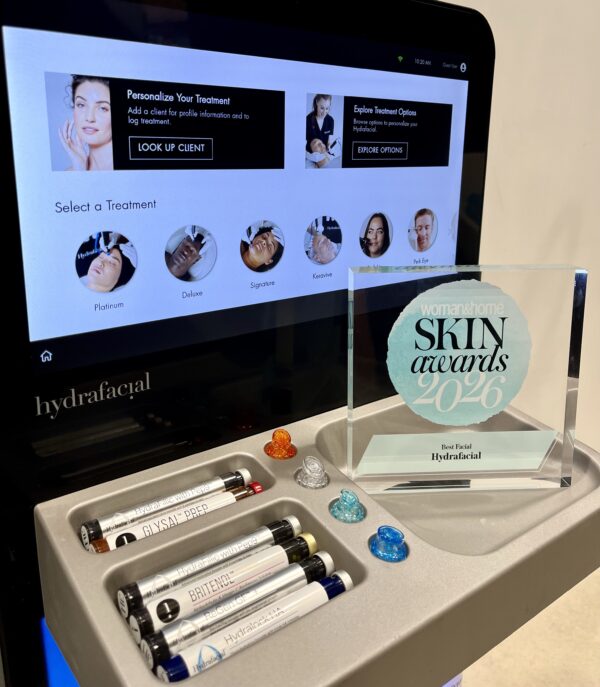 Award-winning Hydrafacial® treatment device with professional treatment boosters at Jenny Cader Clinic in Hertford.
